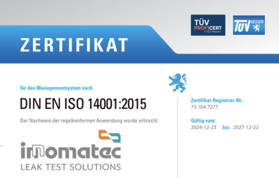 Zertificat 14001