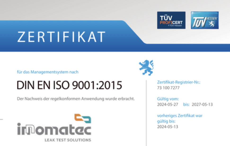 Zertificat 9001 